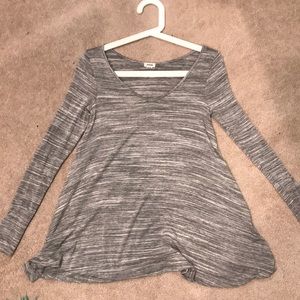 gray and white blouse from garage